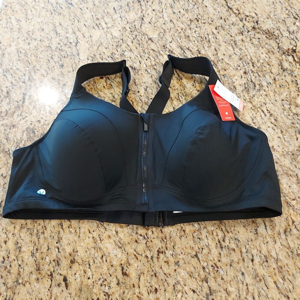 Lane Bryant LIVI 48D Underwire High Impact Sports Bra Black NWT $84.95 MSRP